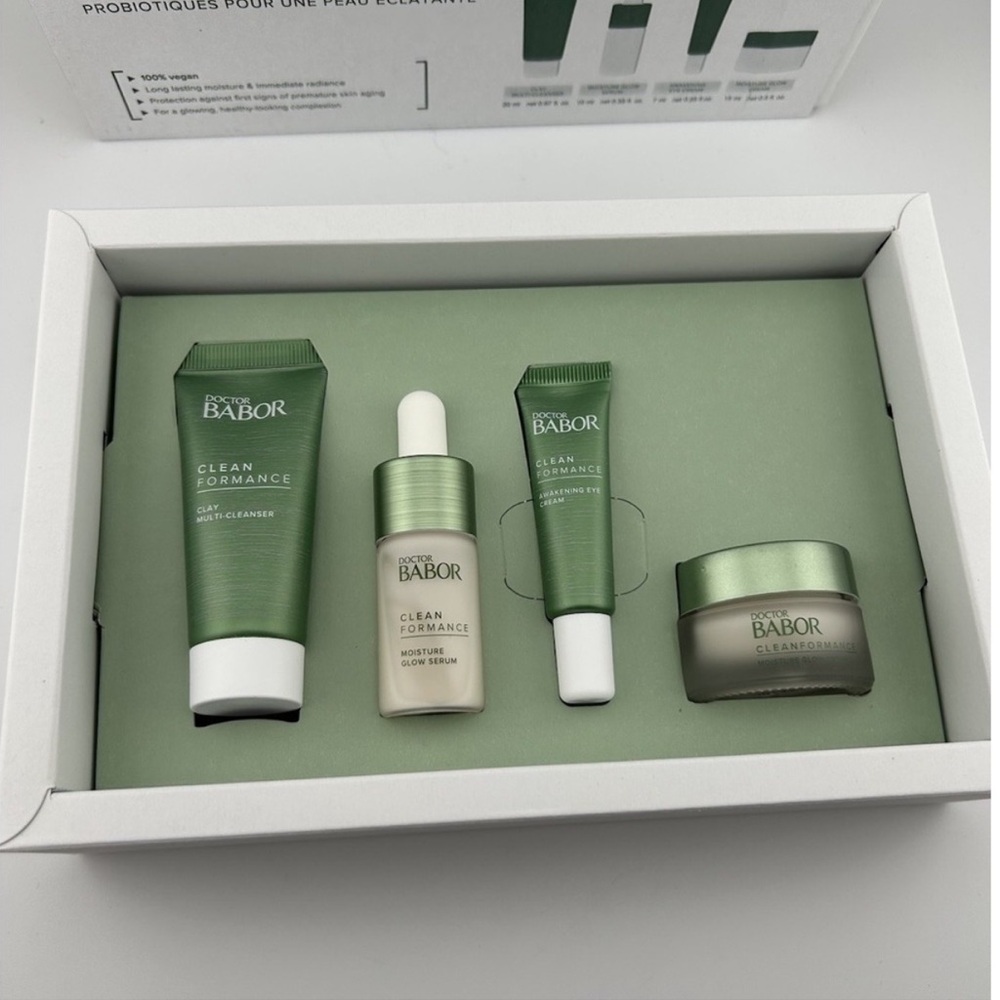 NIB Babor Cleanformance Pre- & Probiotic Moisture Glow Routine Travel Set - Picture 3 of 9